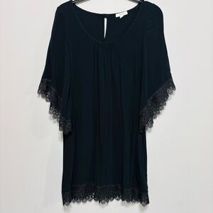 OOTD Black Tunic/Dress with Lace Detail